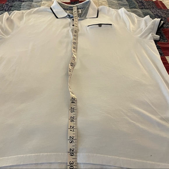 TED BAKER London White Derry Flat Knit Polo Shirt - Picture 3 of 6